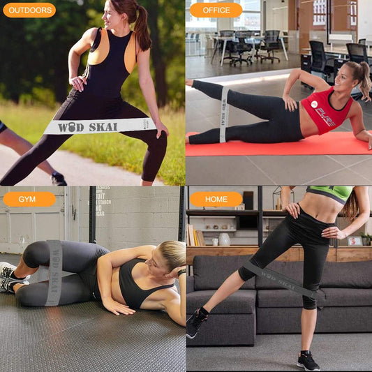 Resistance Bands for Legs, Fabric Resistance Bands, Set of 6 Non Slip Resistance Bands, Booty Sports Bands for Exercise Squat, Glute, Hip, Thigh Workout